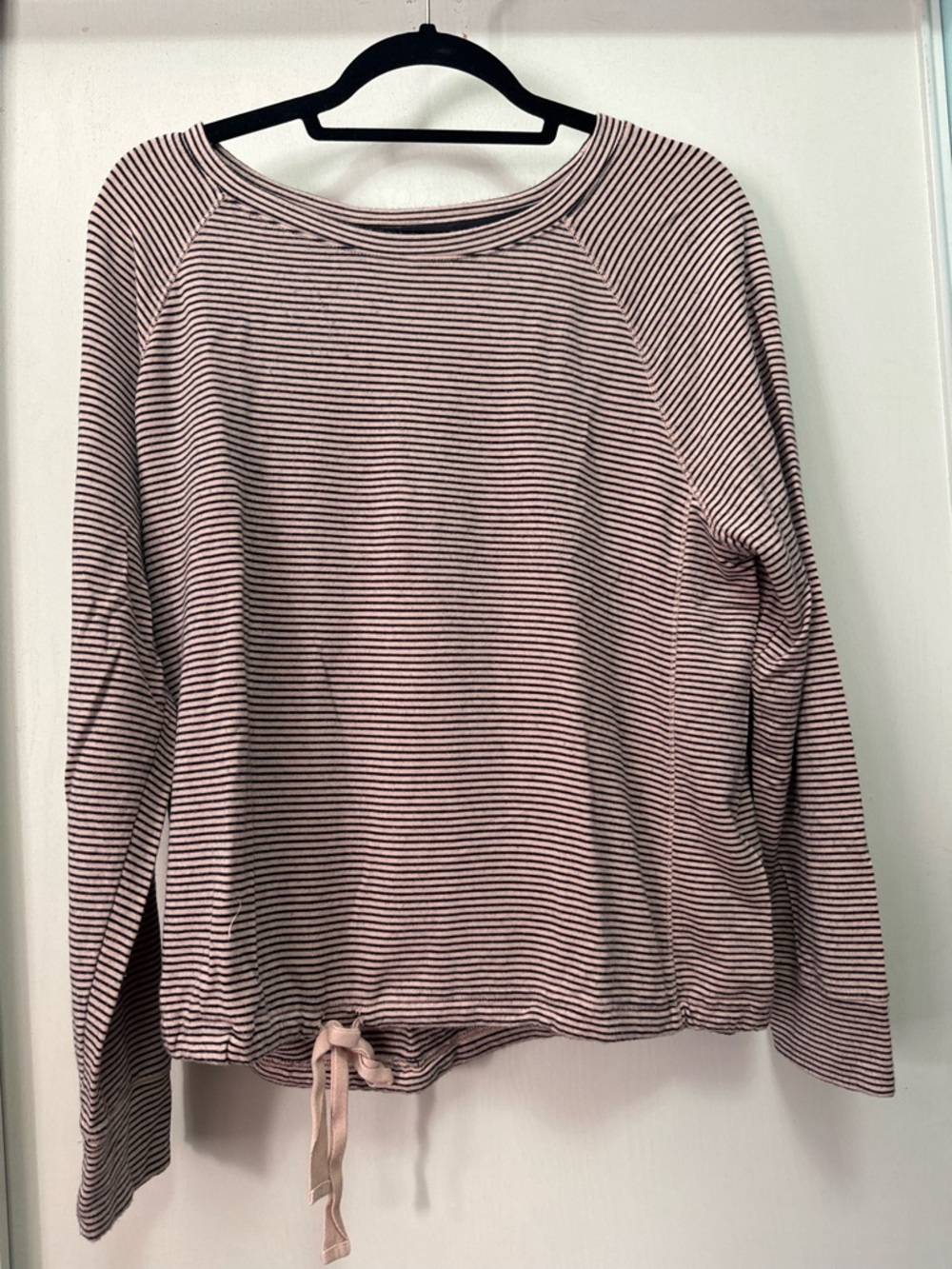 Lou & Gray Mauve Pink & Black Striped Sweater Size L